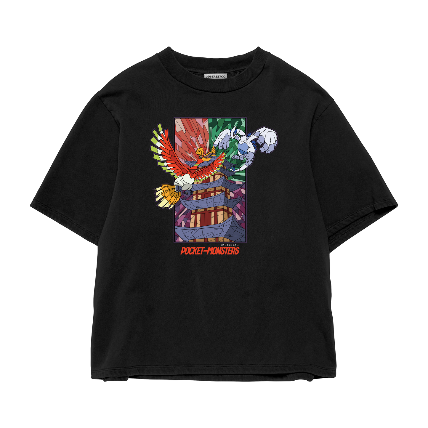 LUGIA AND HO-OH STAIN GLASS HEAVYWEIGHT SHIRT