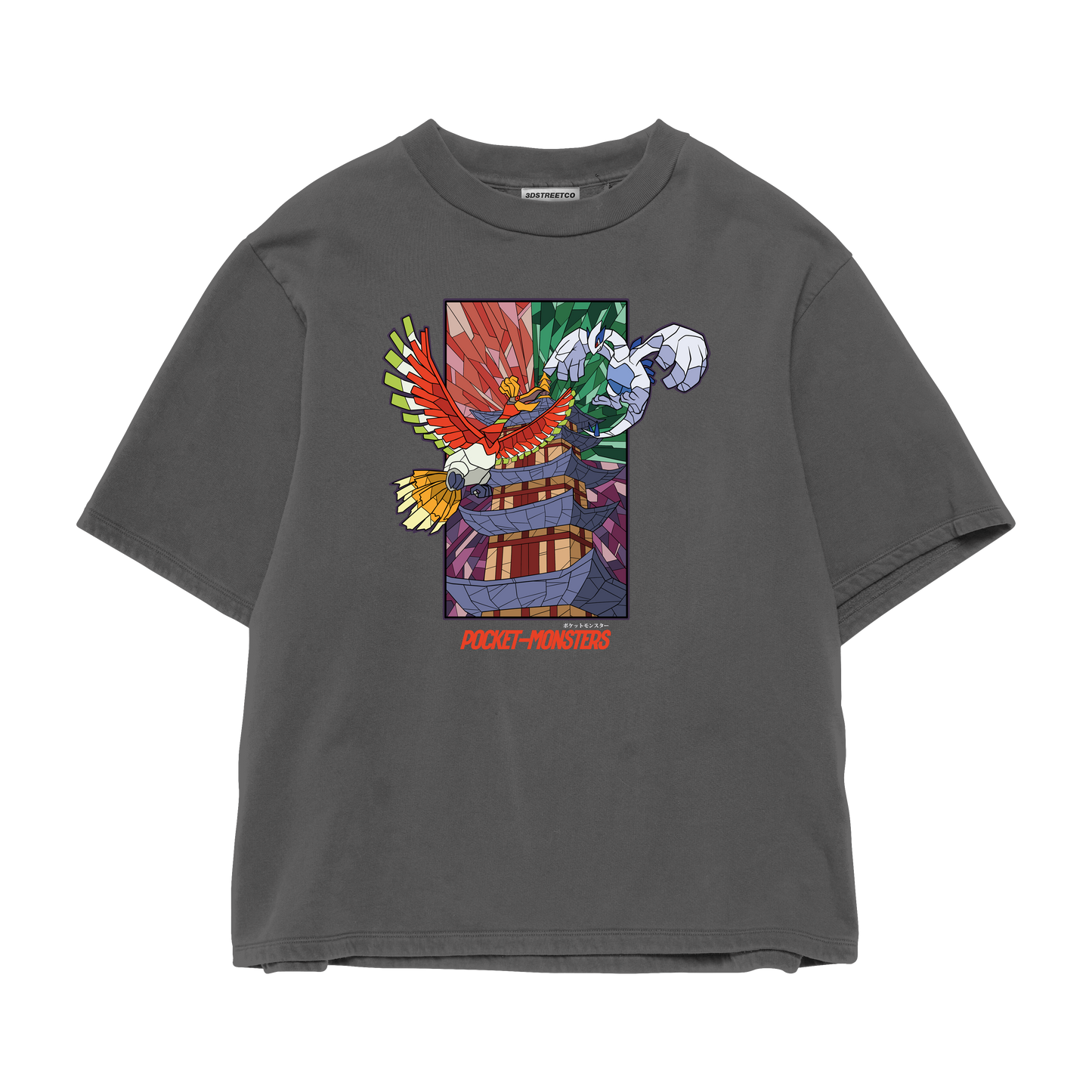 LUGIA AND HO-OH STAIN GLASS HEAVYWEIGHT SHIRT