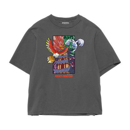 LUGIA AND HO-OH STAIN GLASS HEAVYWEIGHT SHIRT
