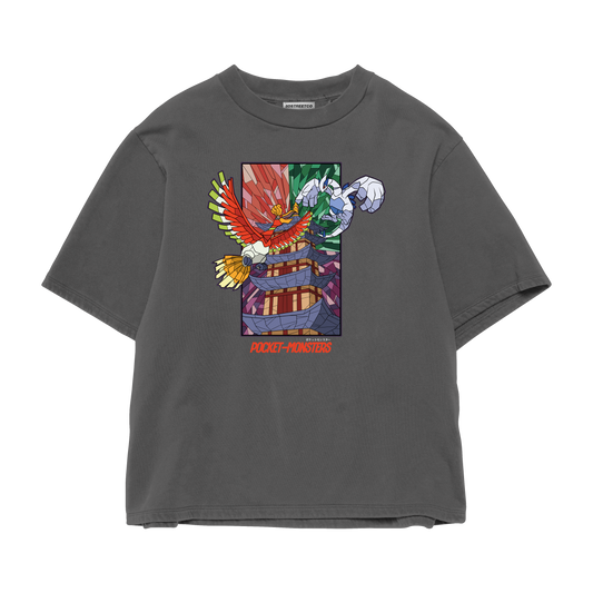 LUGIA AND HO-OH STAIN GLASS HEAVYWEIGHT SHIRT